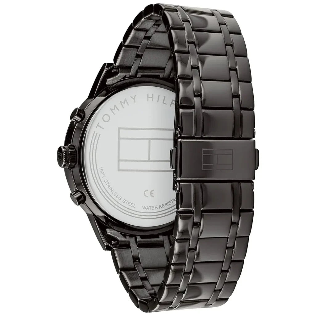 Tommy Hilfiger Kyle 1791633 Men’s Quartz Watch – Blue Dial Black Stainless Steel Bracelet
