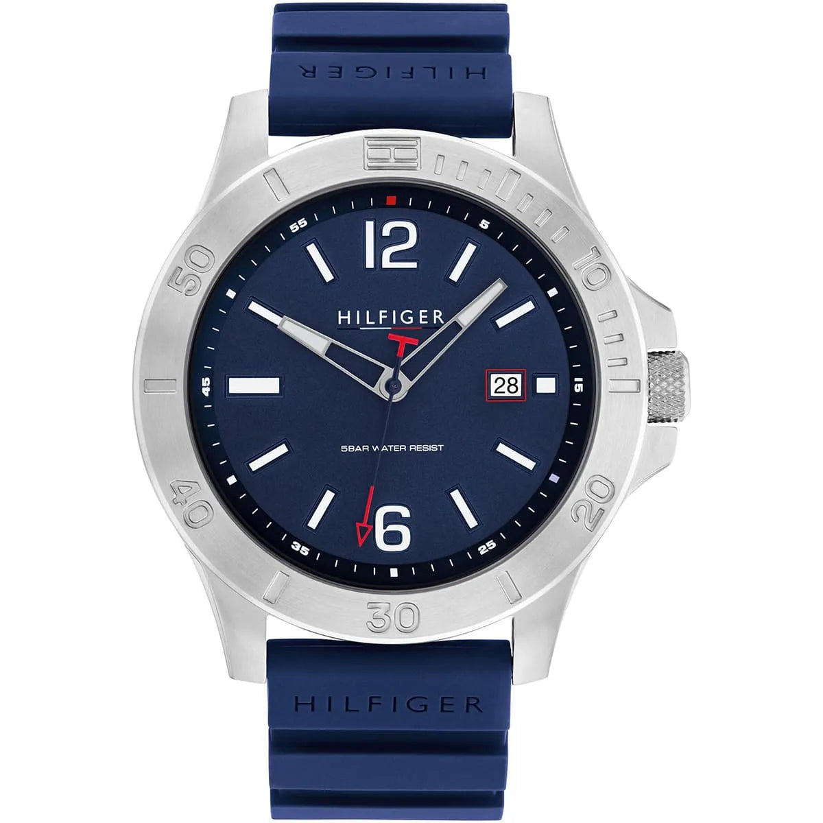 Tommy Hilfiger Ryan Men's Blue Silicone Strap Analog Quartz Watch 46mm – 1791991