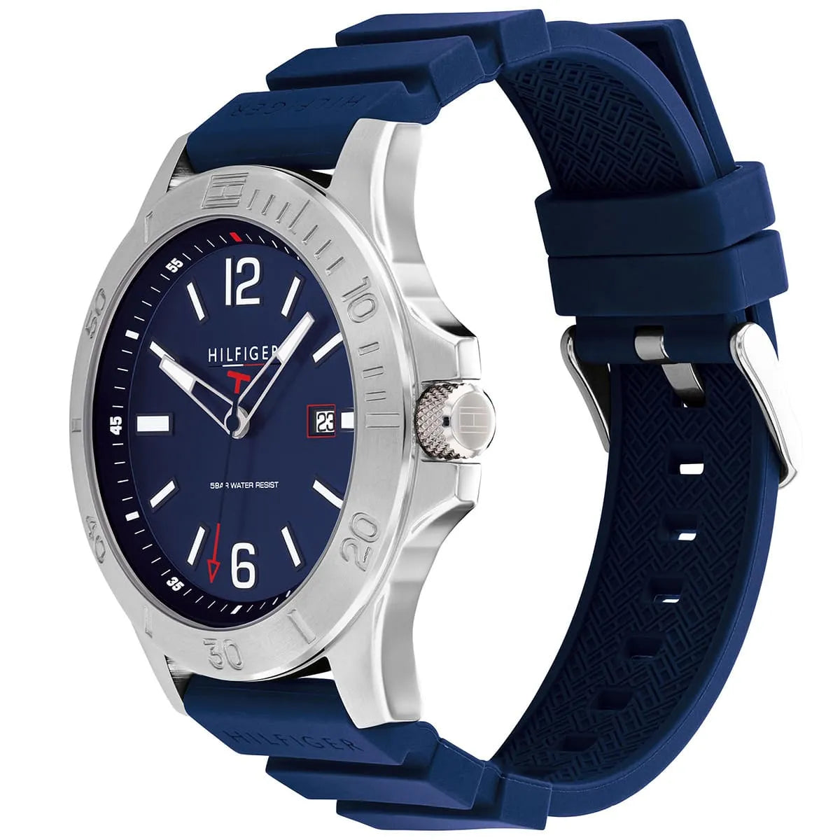 Tommy Hilfiger Ryan Men's Blue Silicone Strap Analog Quartz Watch 46mm – 1791991