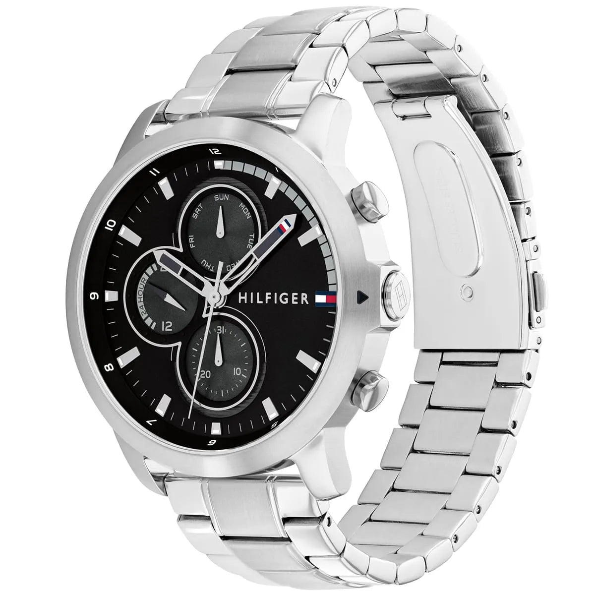Tommy Hilfiger Jameson 1792048 Men’s Quartz Watch – Black Dial Stainless Steel Strap