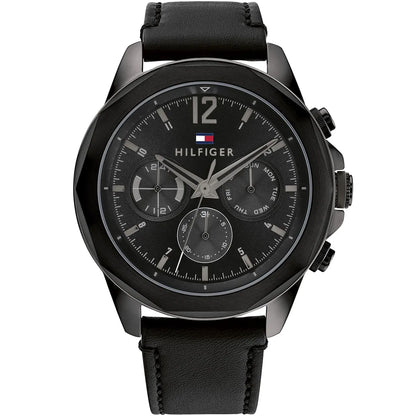 Tommy Hilfiger Men’s Watch – Model 1792062 | Lars Collection Black Leather Elegance