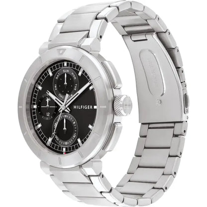 Tommy Hilfiger Men’s Watch – Model 1792116 Silver Black Edition
