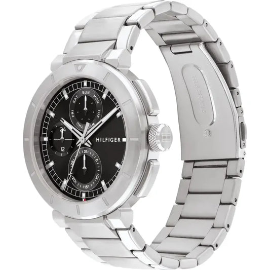 Tommy Hilfiger Men’s Watch – Model 1792116 Silver Black Edition