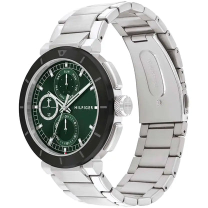 Tommy Hilfiger Men’s Watch – Model 1792117 Silver Green Edition