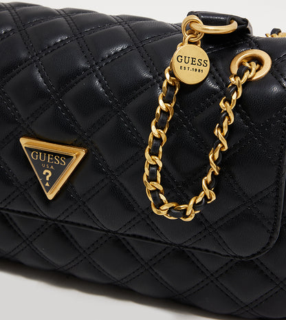 GUESS Black Quilted Chain Shoulder Bag For Women #6