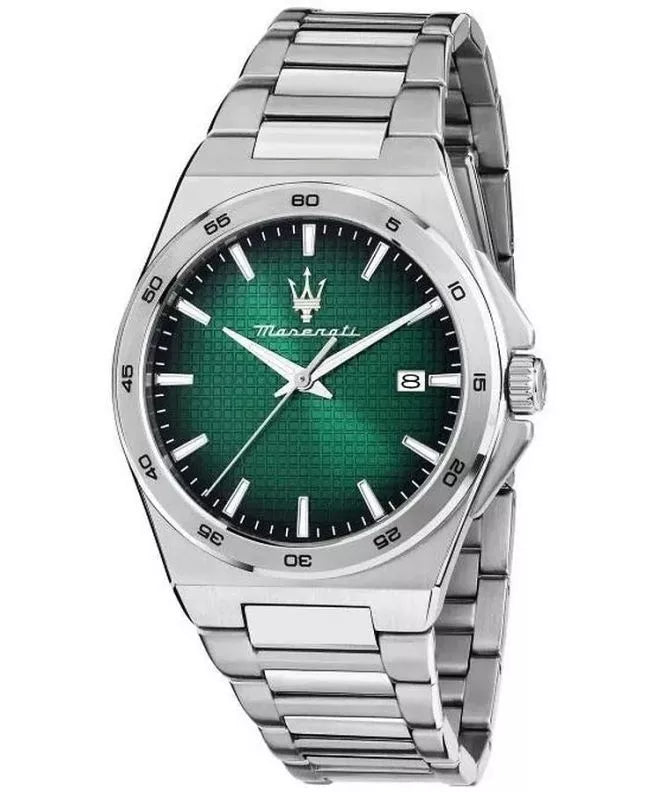 Maserati Velocità Slim Green Dial Stainless Steel Men's Watch R8853153003