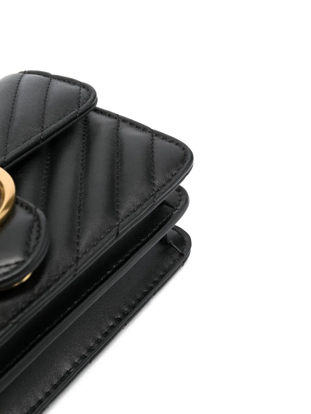 Pinko Women's Leather Crossbody Bag – Black Flap Design with Elegant Everyday Style#02