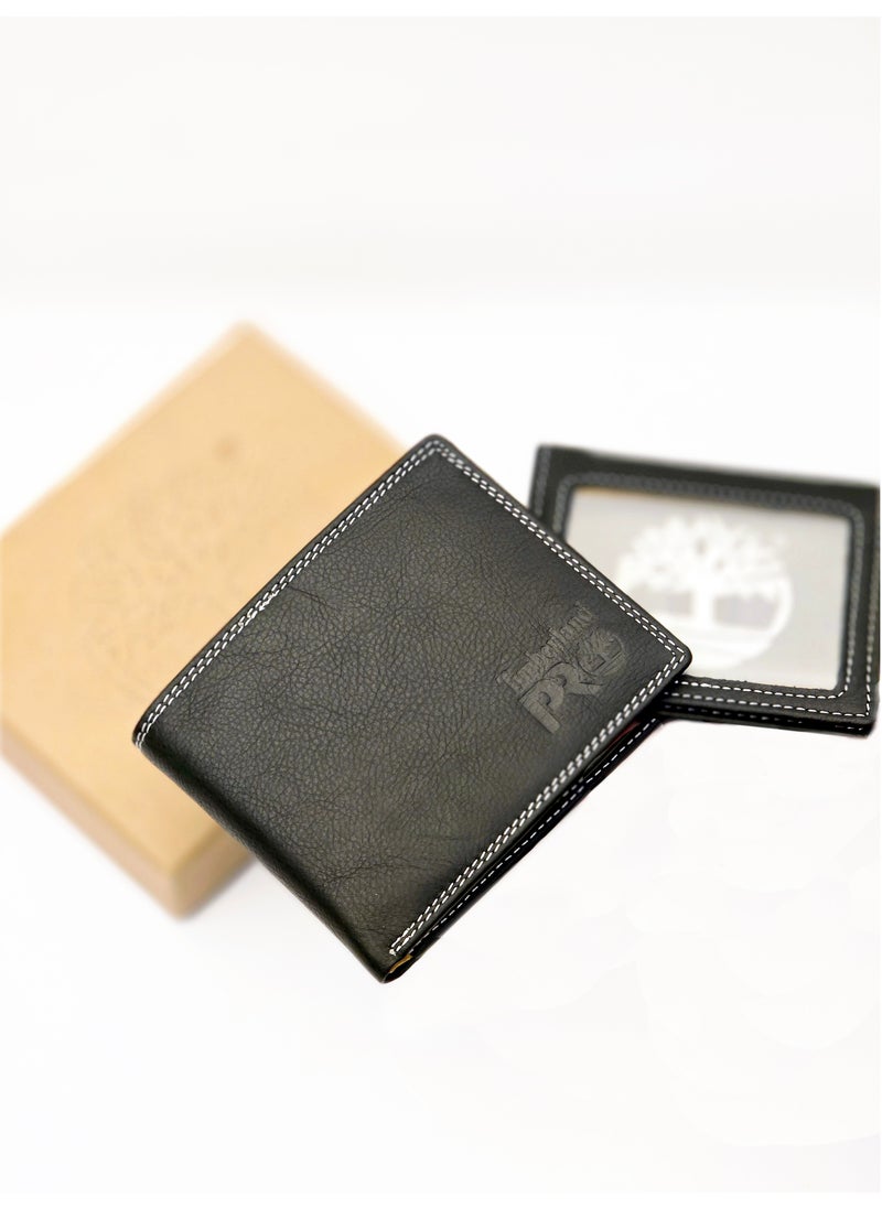 TL Black Leather Wallet For Men #3
