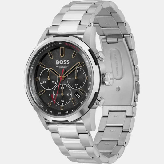 Hugo Boss Men’s Watch – Model 1514032 | Classic Black Dial with Silver Stainless Steel Bracelet