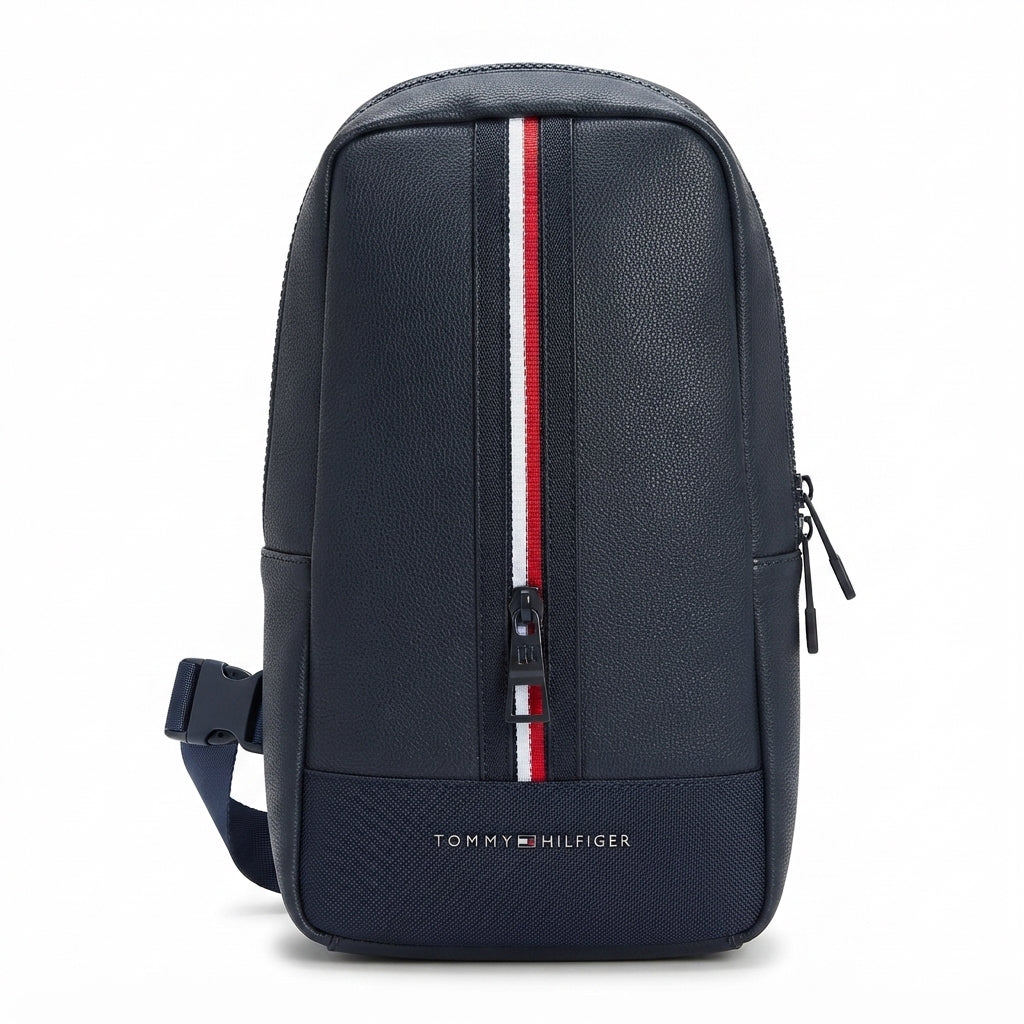 Tommy Hilfiger Men's Navy Blue Crossbody Sling Bag #0072