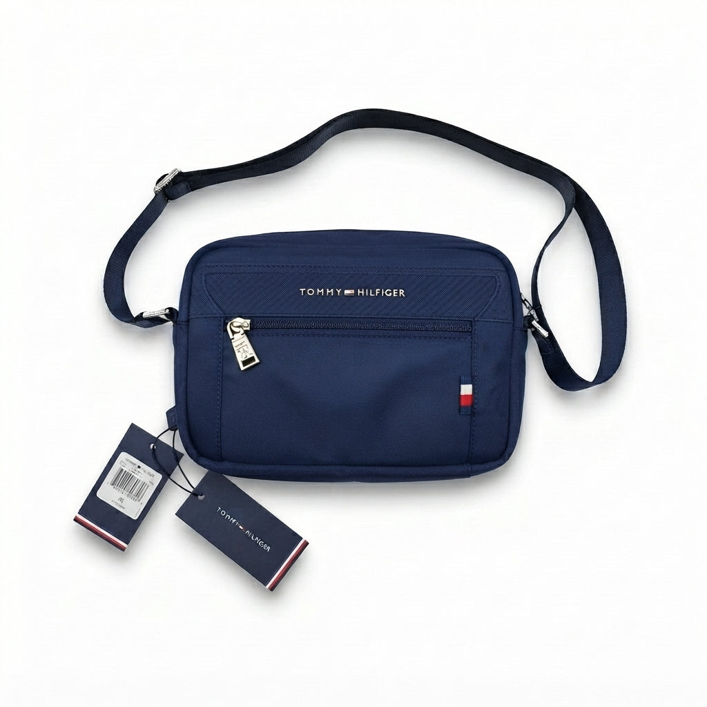 Tommy Hilfiger Men's Casual Crossbody Bag with Zip Pocket and Logo Accent #0085