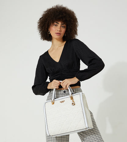 Guess Abey Elite Logo Detailed Tote Bag