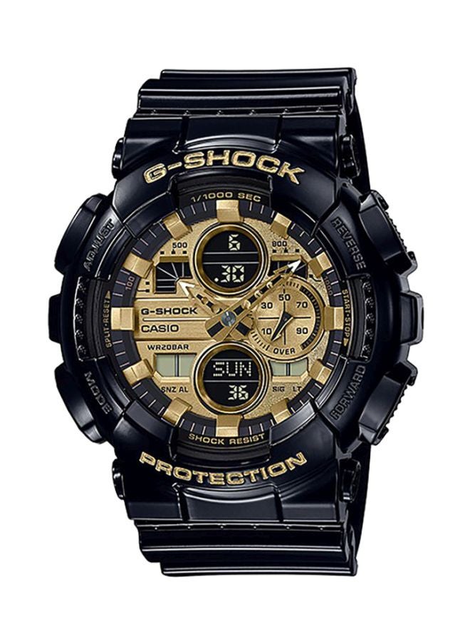 Men Water Resistant Stainless Steel Analog Quartz Watch GA-140GB-1A1DR