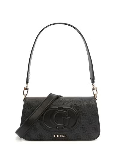 Guess Women’s Coal Black Shoulder Bag HWESG951320 – Sleek Leather Design#199