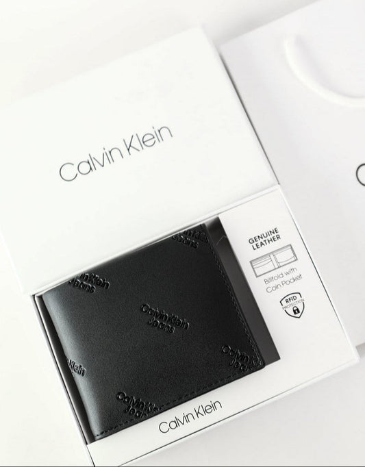 CK Black Leather Wallet For Men 55#