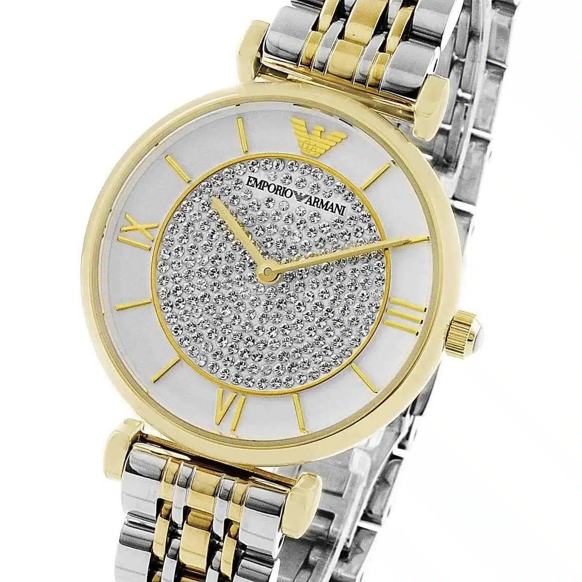 Emporio Armani Gianni T-Bar Women’s Watch AR2076 – Two-Tone Stainless Steel Quartz Elegant Timepiece