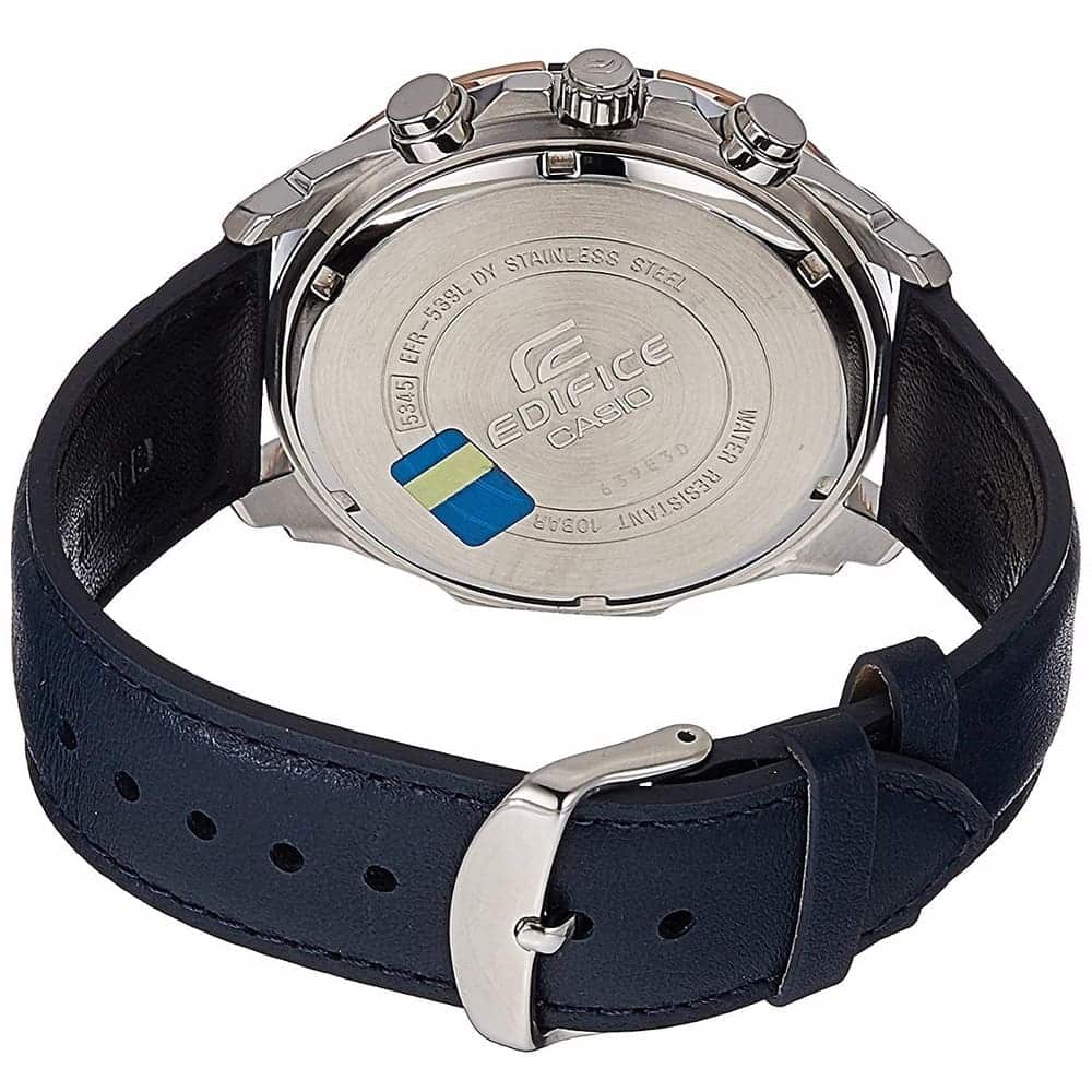 Casio Edifice Men's Chronograph Watch with Blue Leather Strap - EFR-539L-2AVDF #25