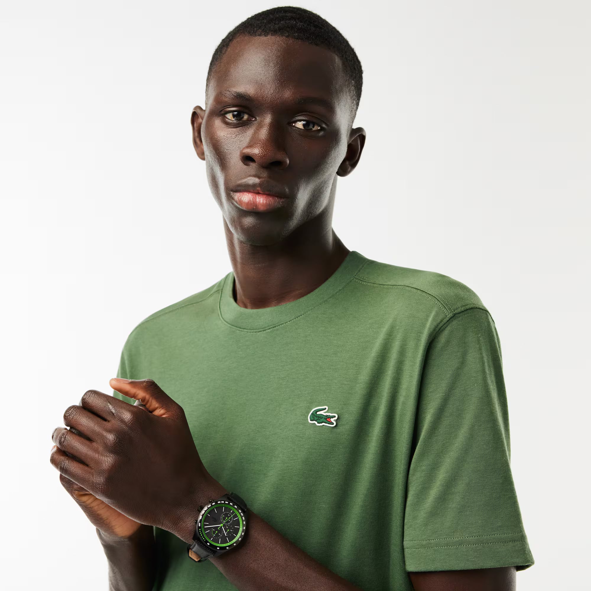 Lacoste Apext 2011296 Men’s Chronograph Watch – Black Stainless Steel & Leather 44mm Quartz