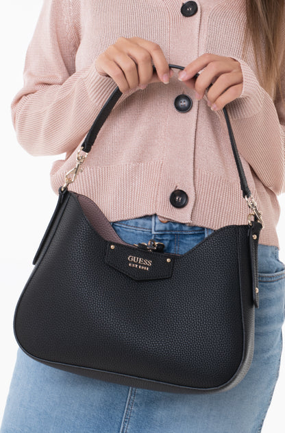 Guess Black Leather Shoulder Bag For Women 4#