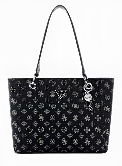 GUESS Black Monogram Tote Bag For Women#160