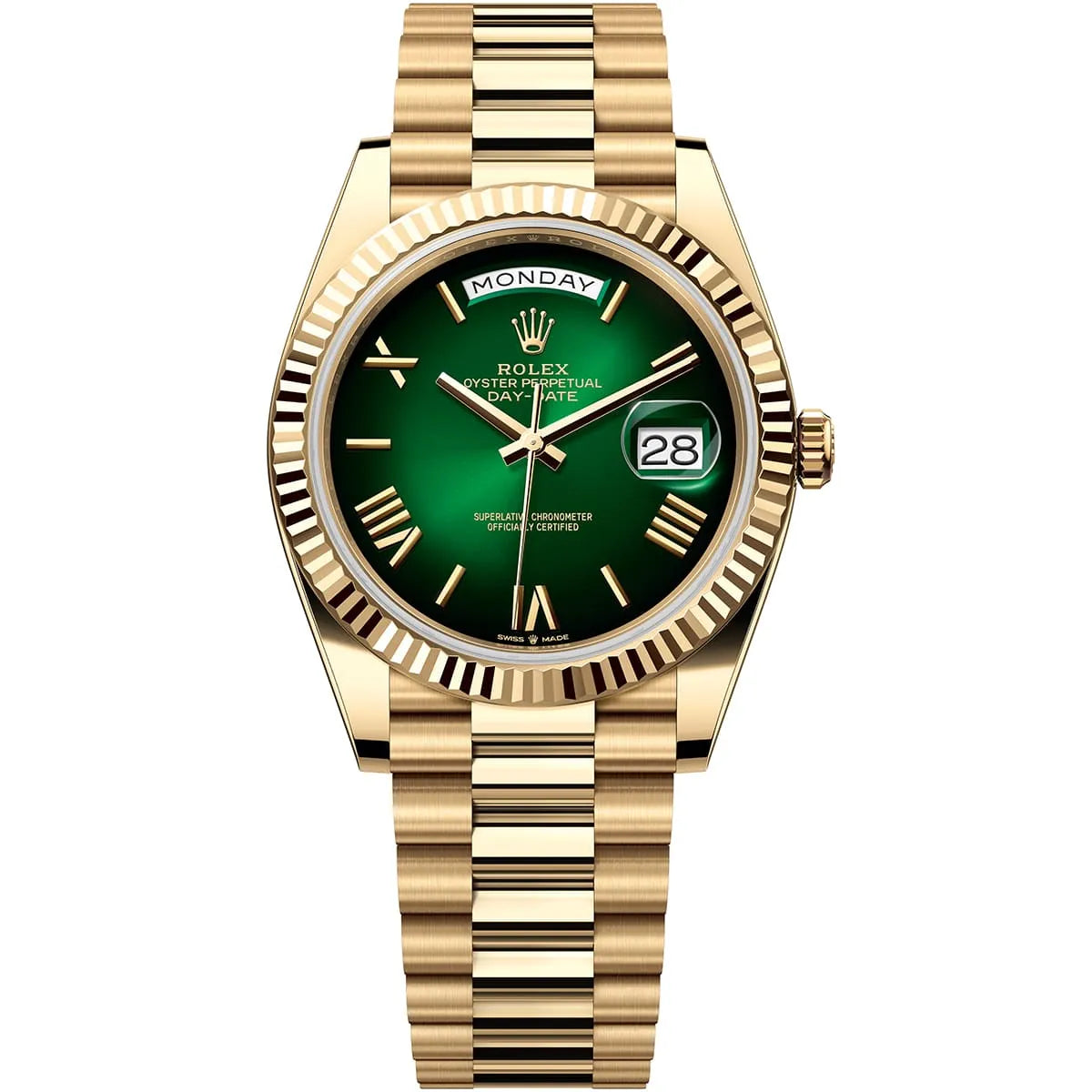 Rolex Day-Date 40 Green Dial Gold Watch 228238-RX-DAYD-02