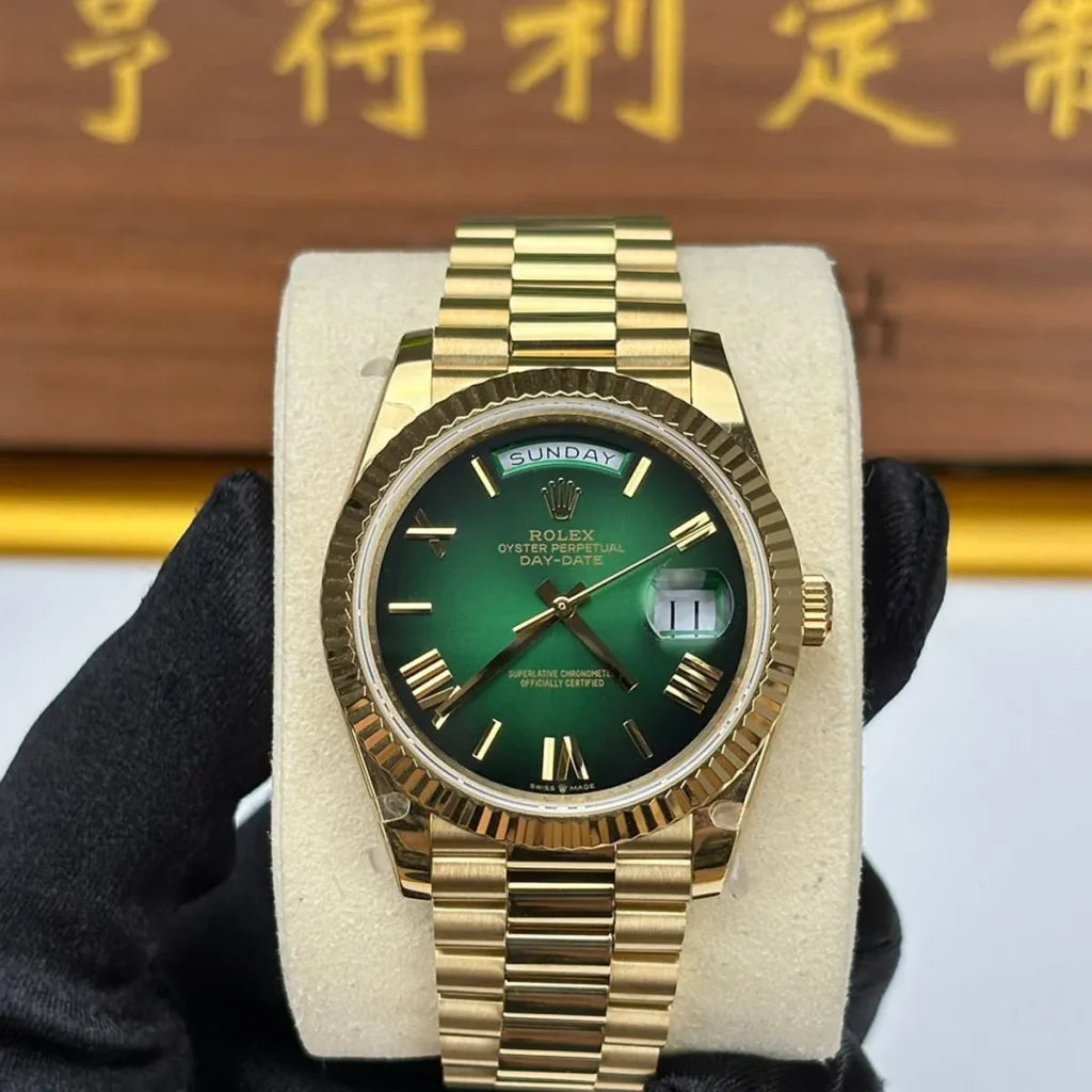 Rolex Day-Date 40 Green Dial Gold Watch 228238-RX-DAYD-02