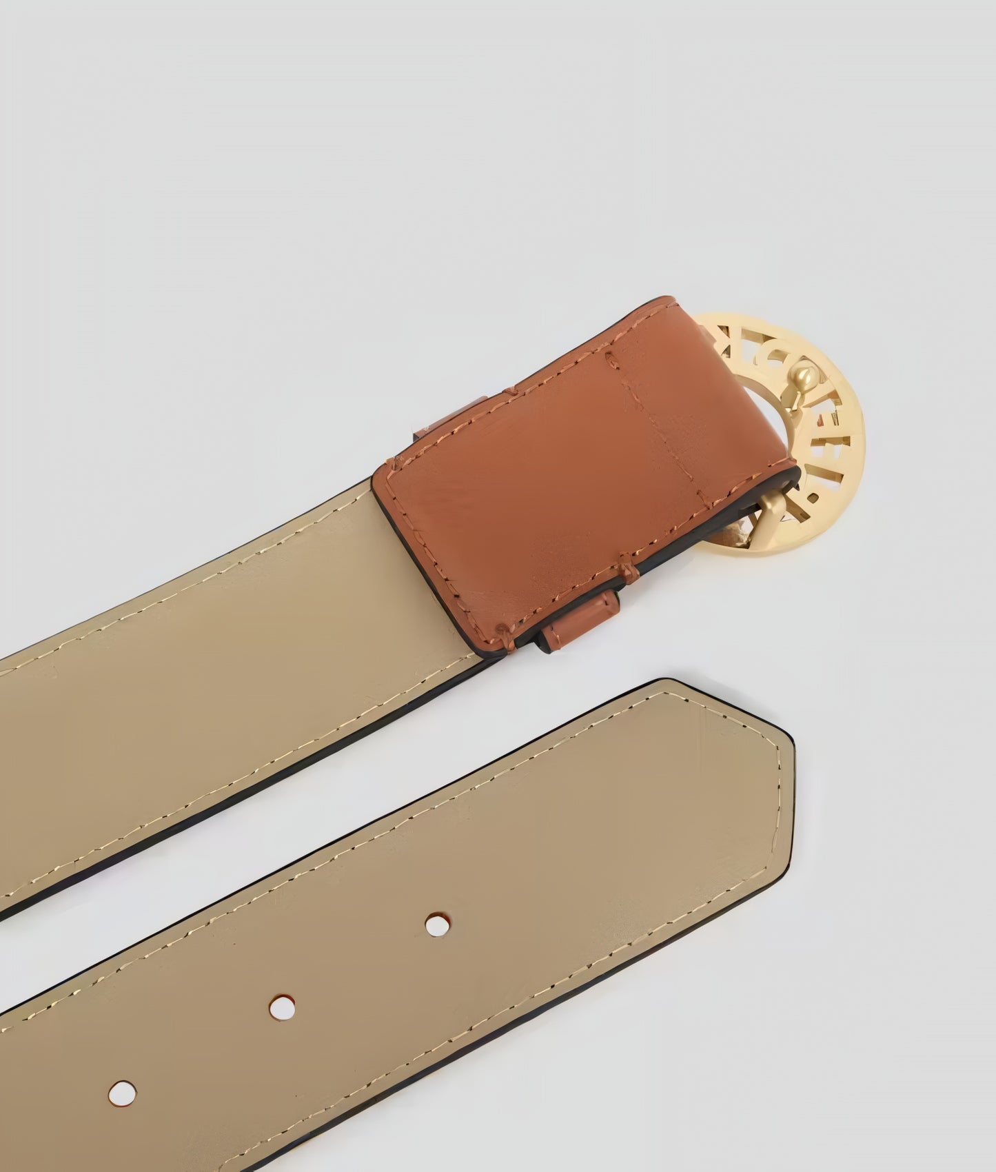 KL Tan Leather Belt For Women 25#