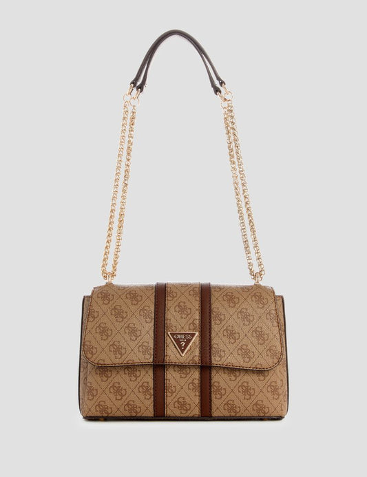 GUESS Monogram Convertible Shoulder Bag – Classic Logo Print