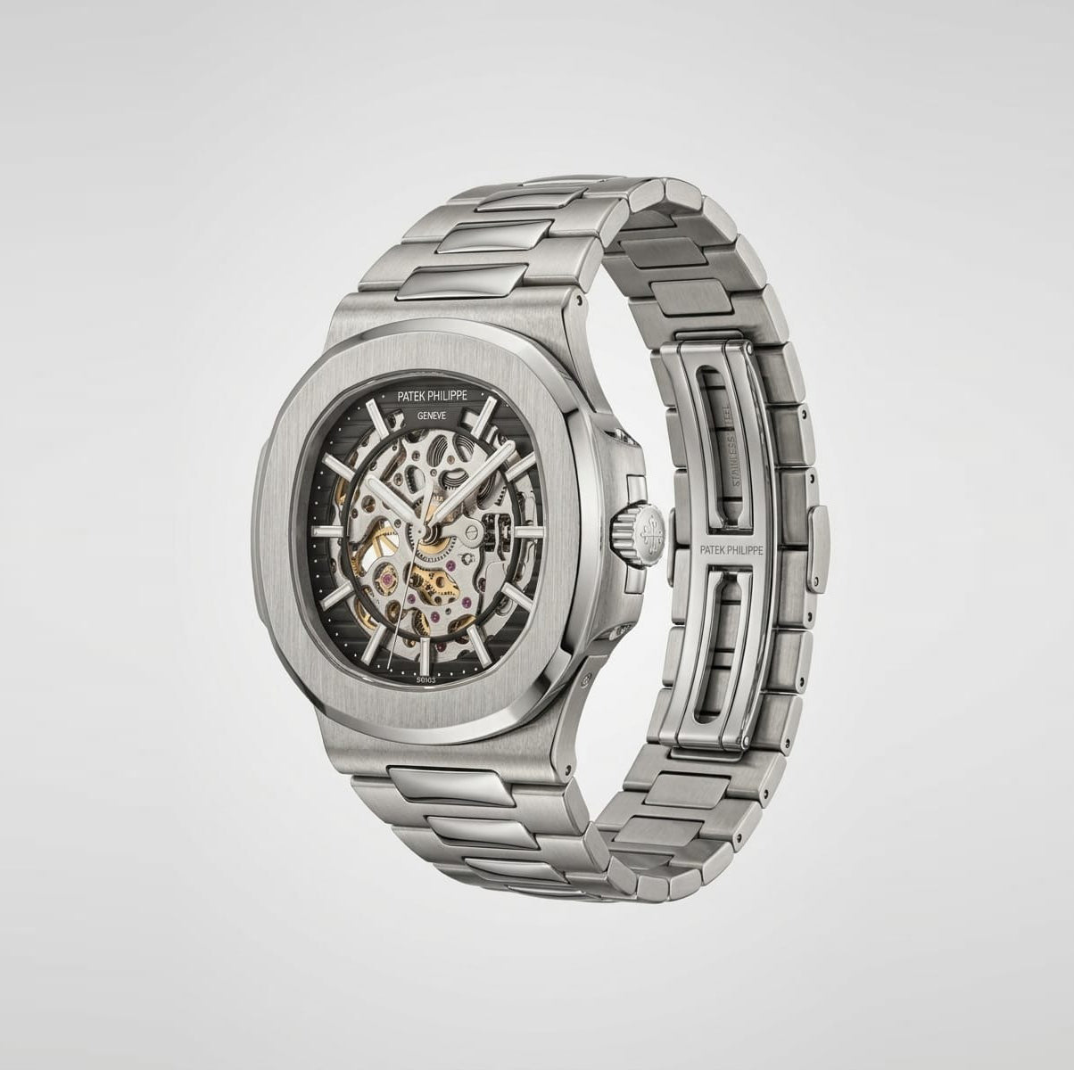Patek Philippe Patek Philippe Nautilus Skeleton Luxury Automatic Watch – Stainless Steel Iconic Design
