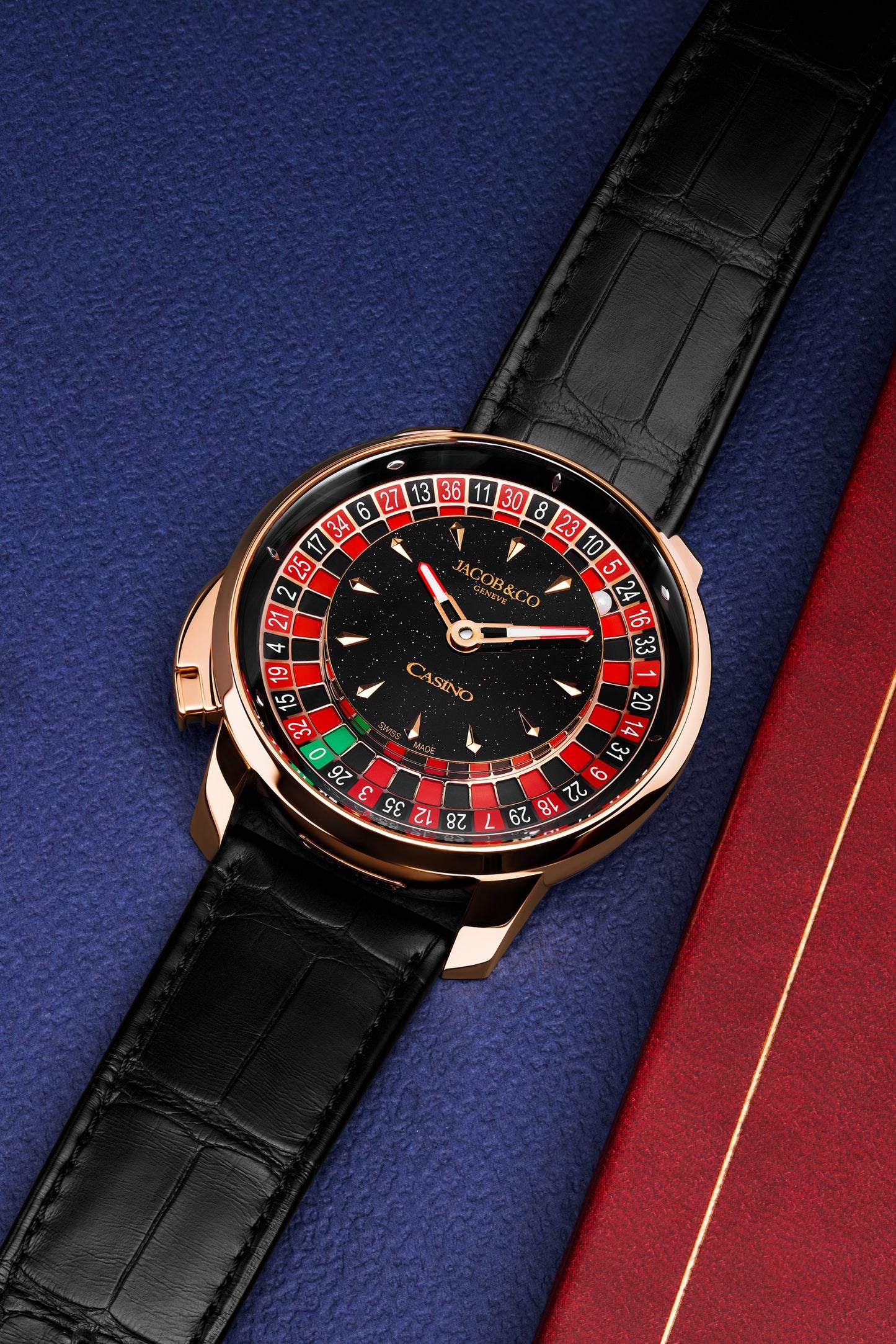 Jacob &amp; Co. Casino Tourbillon Rose Gold (Aventurine Dial)