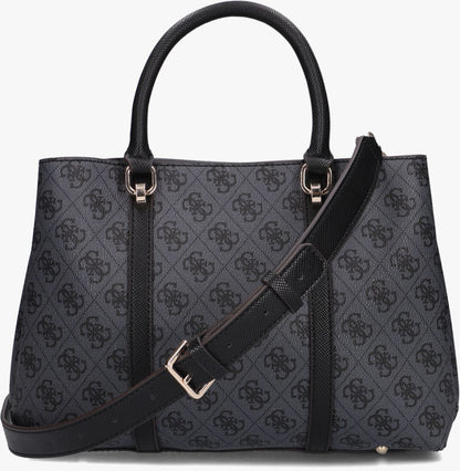 Guess Dark Grey Monogram Handbag For Women 13#