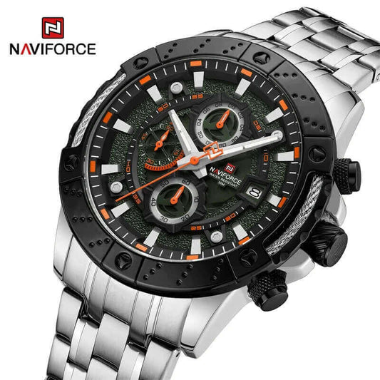 NAVIFORCE NF9227 S/O/S Hollow Mechanical Style Men’s Watch Trendy Fashion Waterproof Sports Luminous Wristwatch Gift for Boyfriend