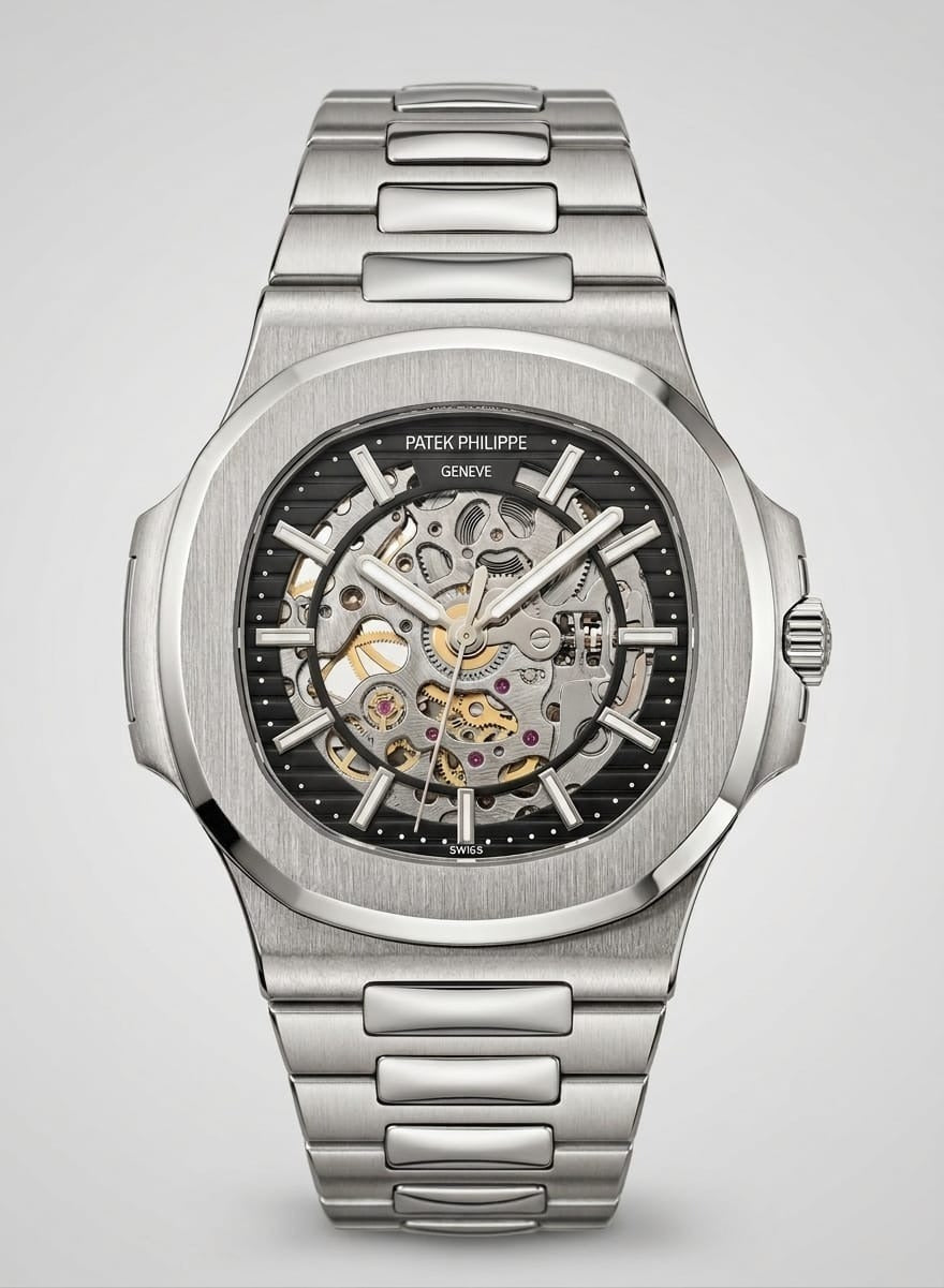 Patek Philippe Patek Philippe Nautilus Skeleton Luxury Automatic Watch – Stainless Steel Iconic Design