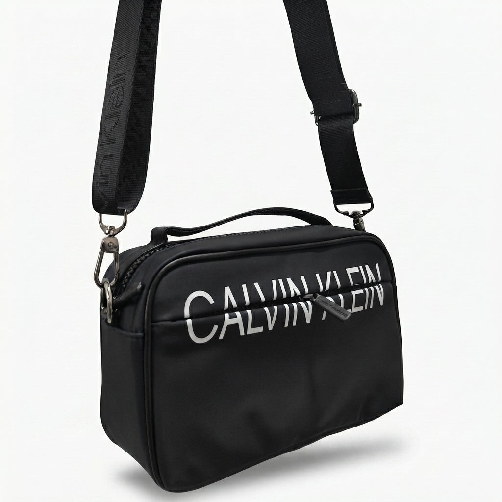 Calvin Klein Jeans Black Crossbody & Handbag with Top Handle and Front Logo #0029