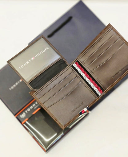 TH Brown Leather Wallet For Men 43#