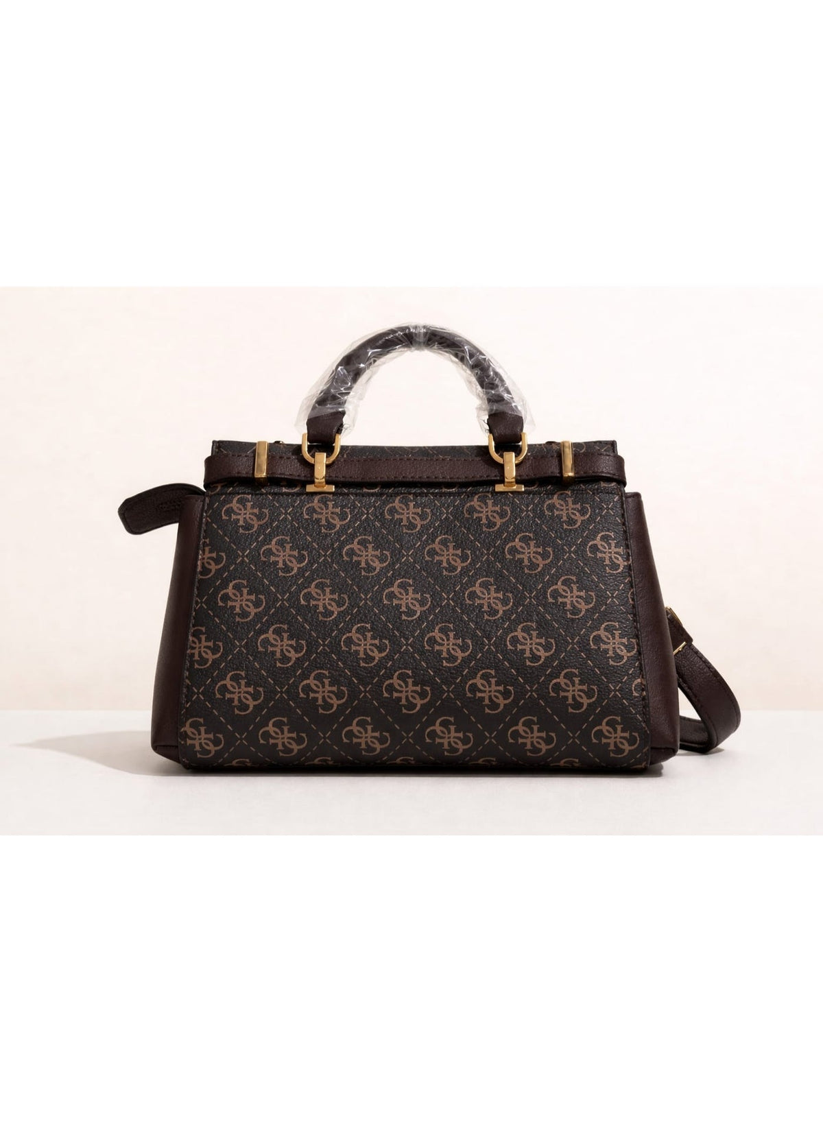 GUESS Logo Print Women's Handbag – Elegant Top Handle & Crossbody Bag #0216