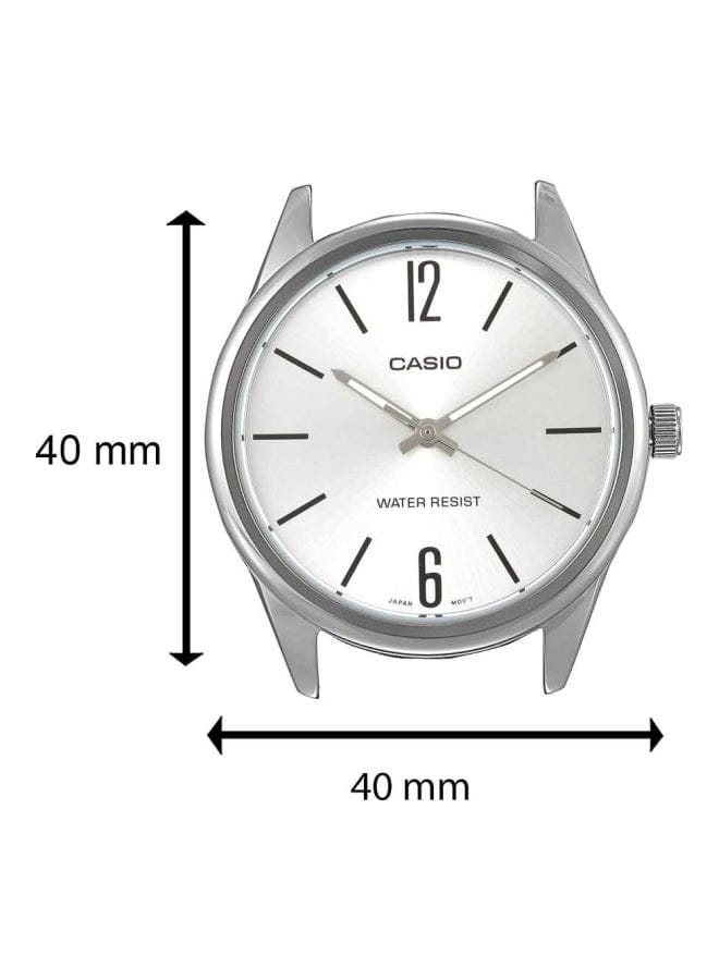 Casio Men's Dress Analog Watch MTP-V005D-7BUDF – Silver Stainless Steel, Water Resistant, 48 mm