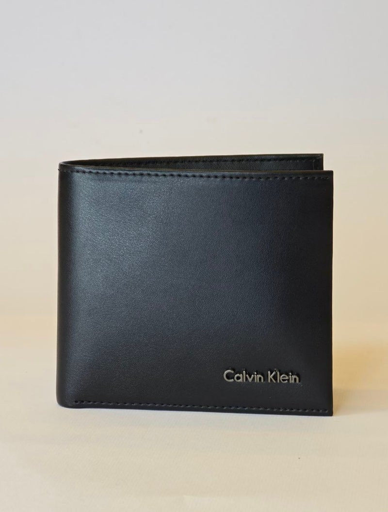 CK Black Leather Wallet-Belt Set For Men #9
