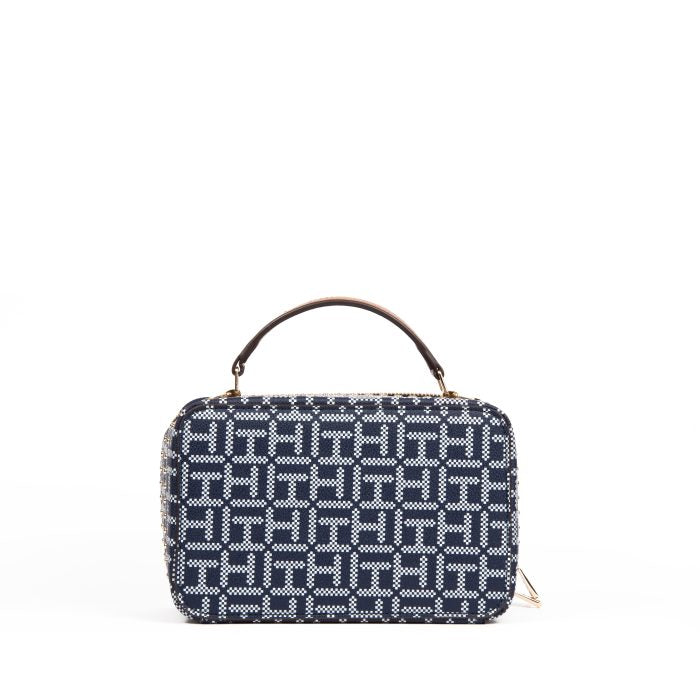 Tommy Hilfiger Navy Monogram Bag For Women #37