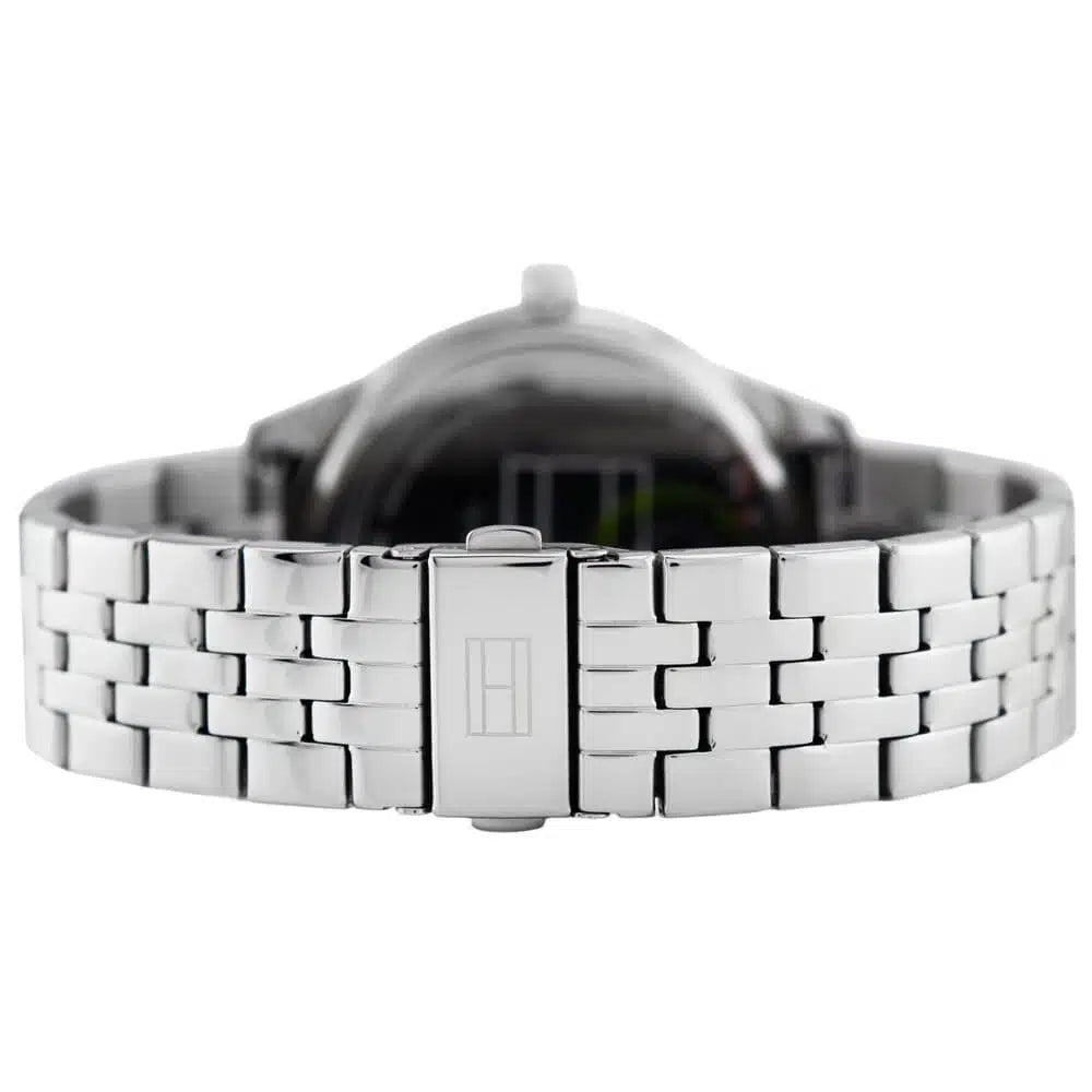 Tommy Hilfiger 1791416 Damon Men’s Watch – Blue Dial, Silver Stainless Steel Bracelet, Day & Date Display, Quartz Movement