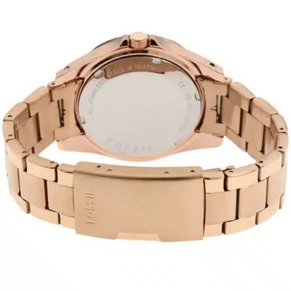 Fossil Riley ES2811 Women’s Analog Watch – 38mm Rose Gold Dial & Strap