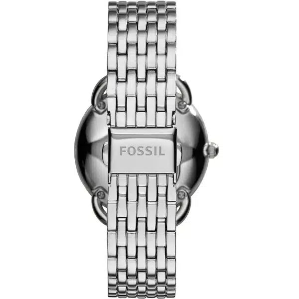 Fossil Tailor ES3712 Women’s Watch – Silver Stainless Steel Bracelet & White Dial | 35mm Quartz Elegant Timepiece