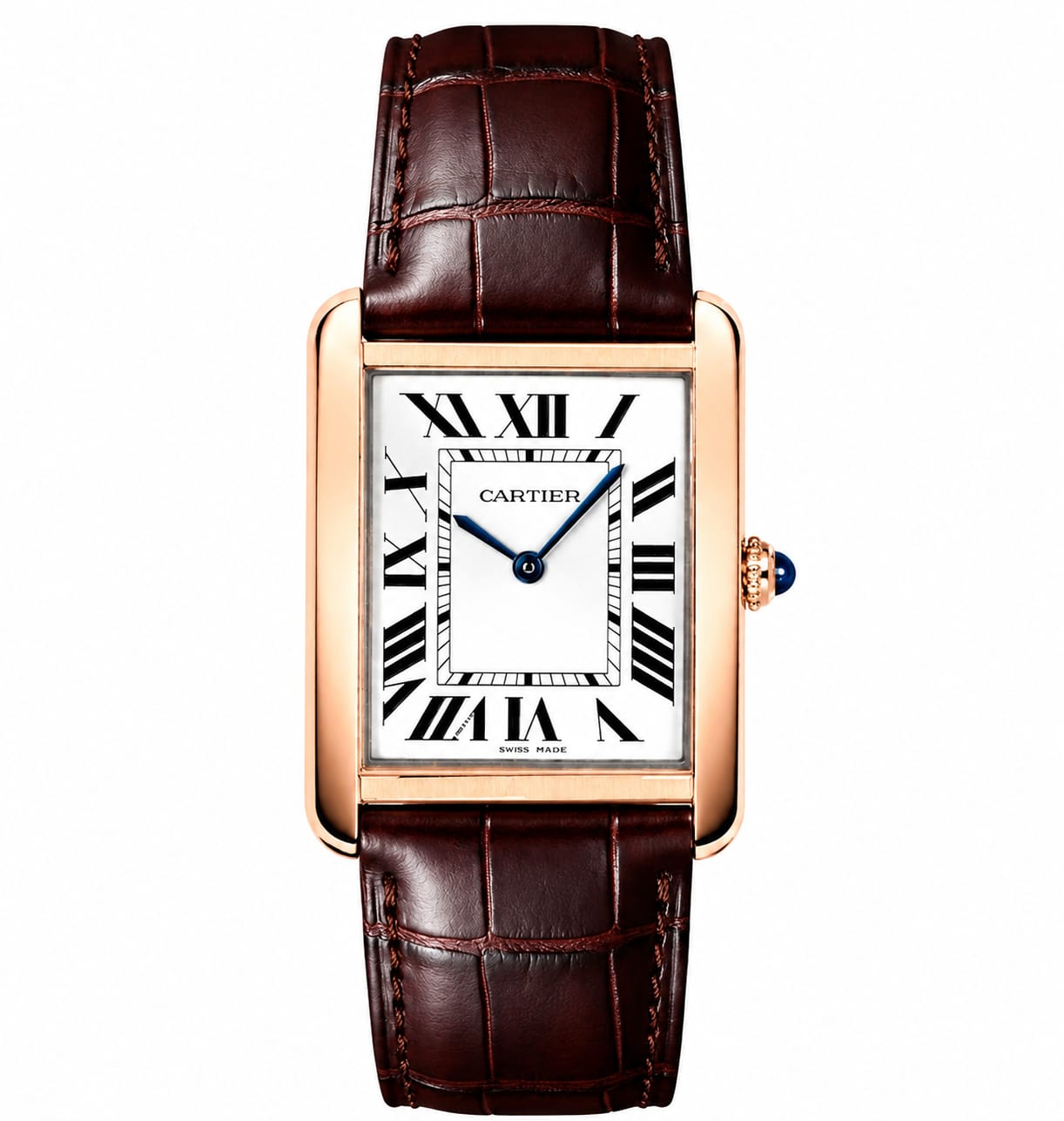 Cartier Tank Solo Luxury Watch W5200025 – Rose Gold & Brown Leather Strap