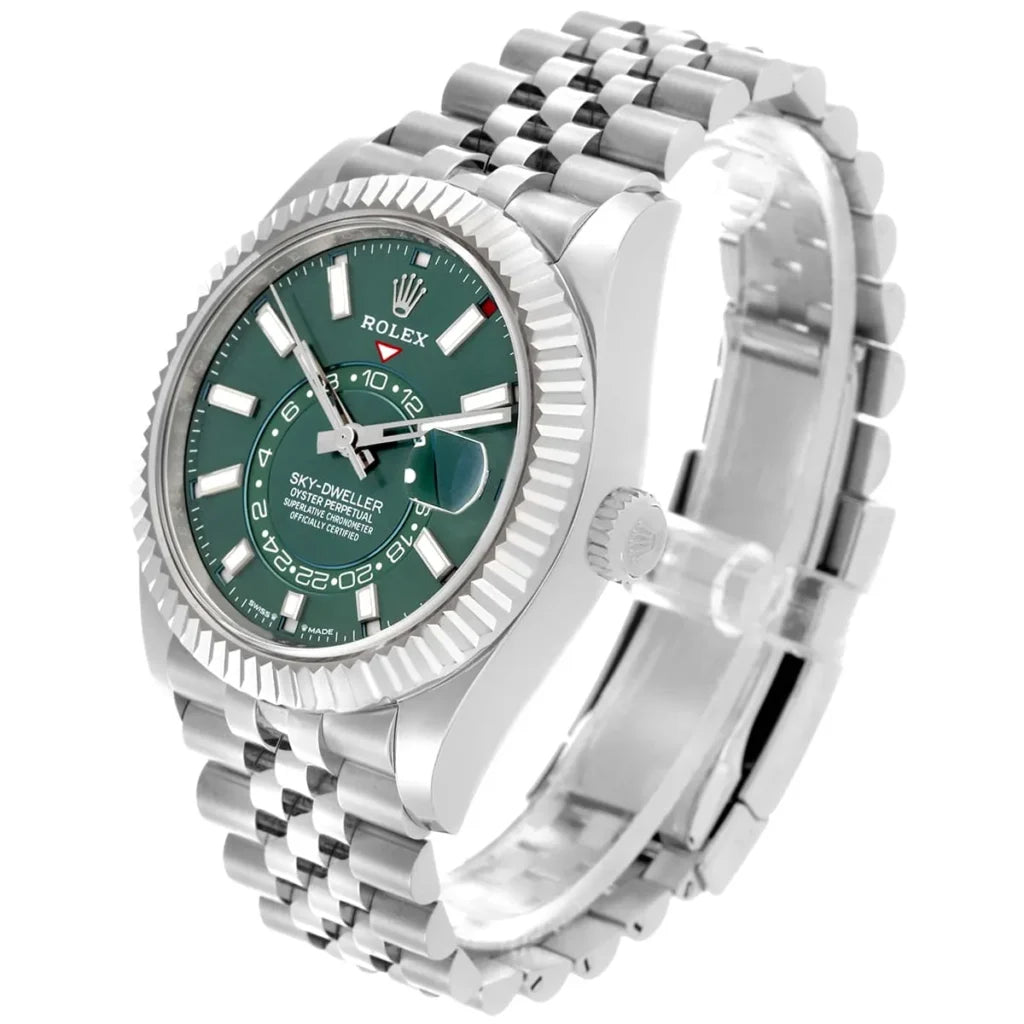 Rolex Sky-Dweller 336934 Men's Green Dial Stainless Steel Watch-RX-SKYDW-03
