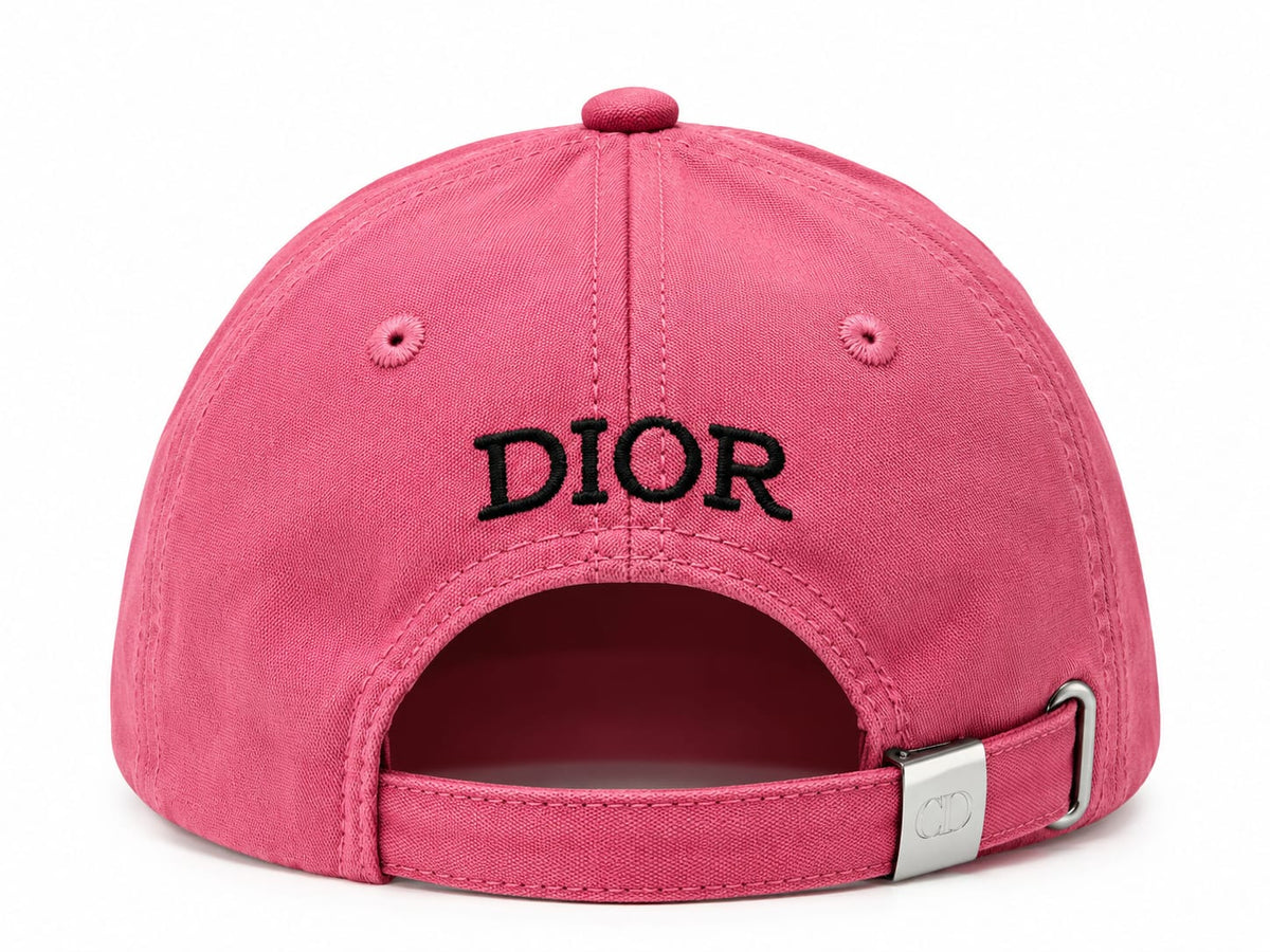 Pink Dior Baseball Cap for Men – Embroidered Logo, Adjustable Fit#1