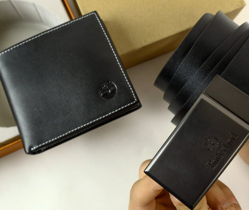 TL Leather Wallet-Belt Set For Men #1