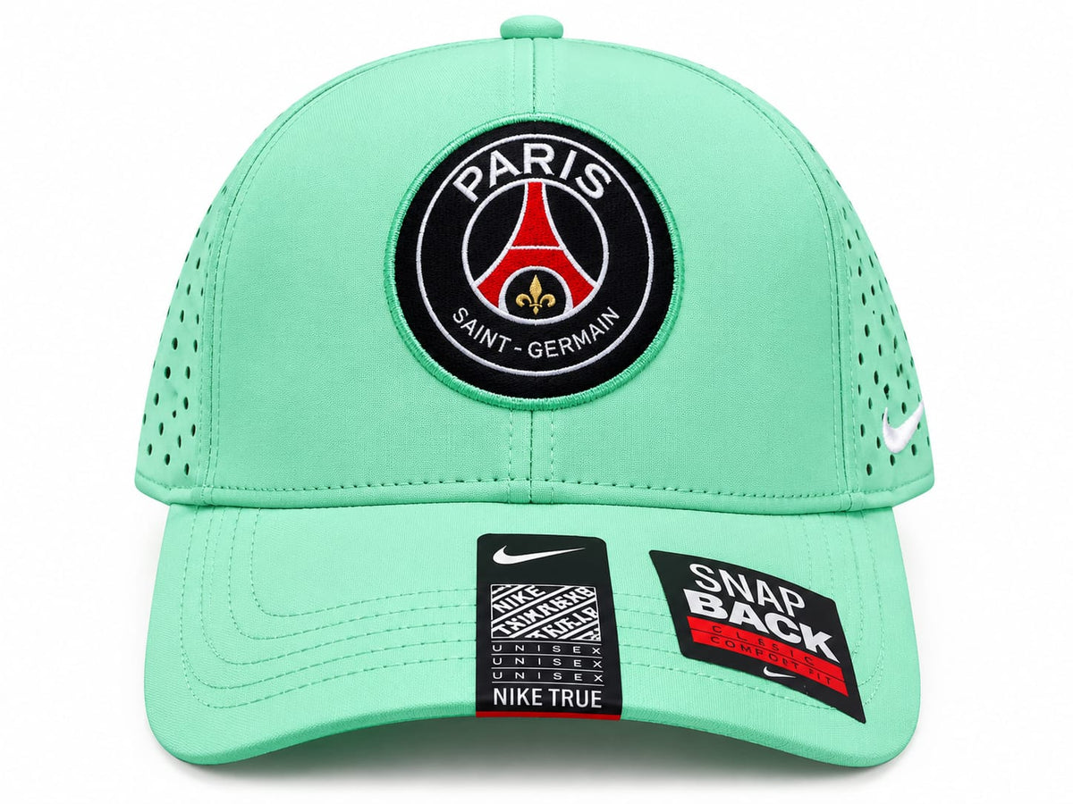 Nike Men's Paris Saint-Germain Snapback Baseball Cap - Mint Green with White Swoosh#14