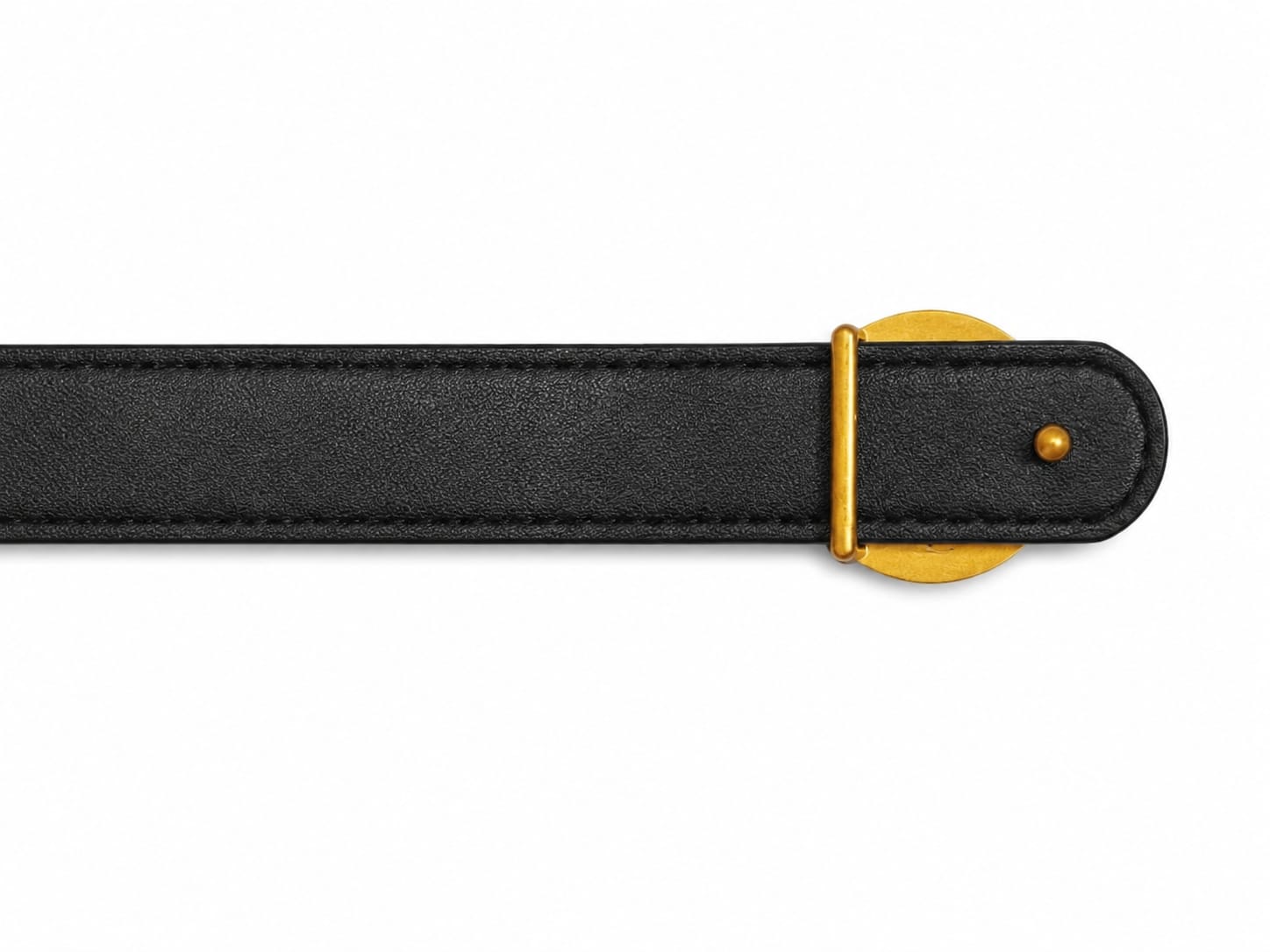 TORY BURCH Women's Premium Leather Belt with Gold Logo Buckle – Black#02