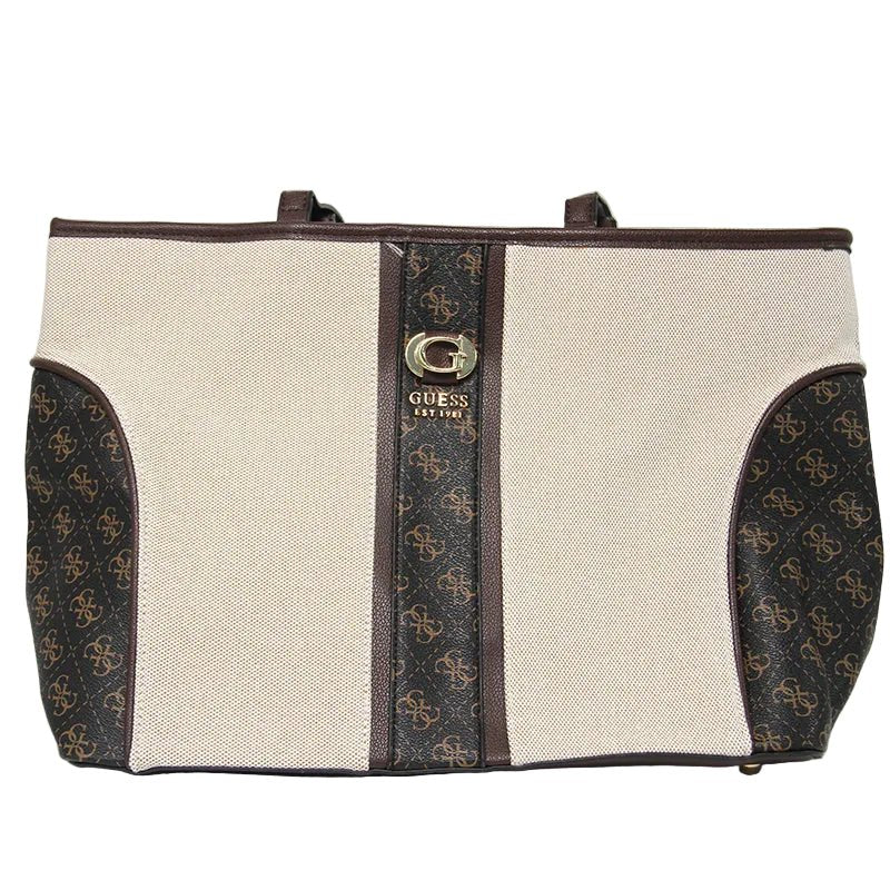 Guess KERIMA TOTE - Handbag - natural/Brown