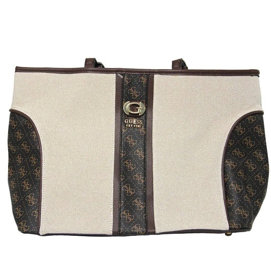 Guess KERIMA TOTE - Handbag - natural/Brown